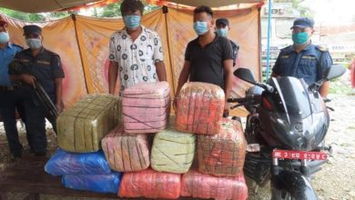 Photo of लागु औंषध गाजा ओसारपसारमा सन्लग्न दुई पक्राउ ।