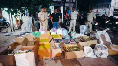 Photo of The police of Chanditla police station recovered 4 quintals of banned sound sticks during the search