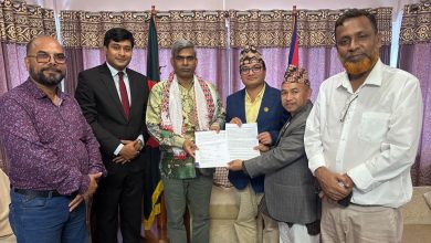 Photo of Declaration handed over Bangladesh Ambassador to Nepal Md Shafiqur Rahman