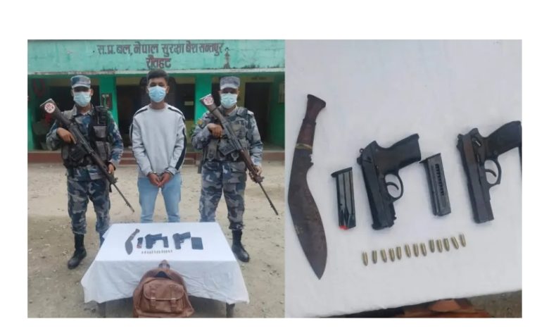 Photo of इन्तेलिजेन्स सूचनामा पक्राउ: दुई पेस्तोल र गोलीसहित युवक नियन्त्रणमा