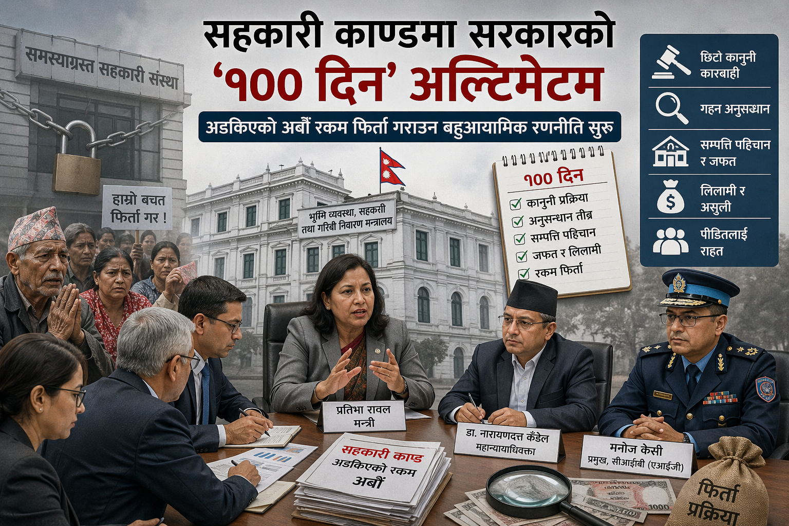 Photo of सहकारी काण्डमा सरकारको ‘१०० दिन’ अल्टिमेटम: अड्किएको अर्बौं रकम फिर्ता गराउन बहुआयामिक रणनीति सुरु